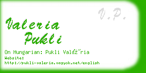 valeria pukli business card